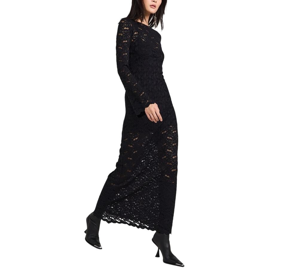 Show Me Your Mumu Lace Black Anjelica Maxi Dress Size S